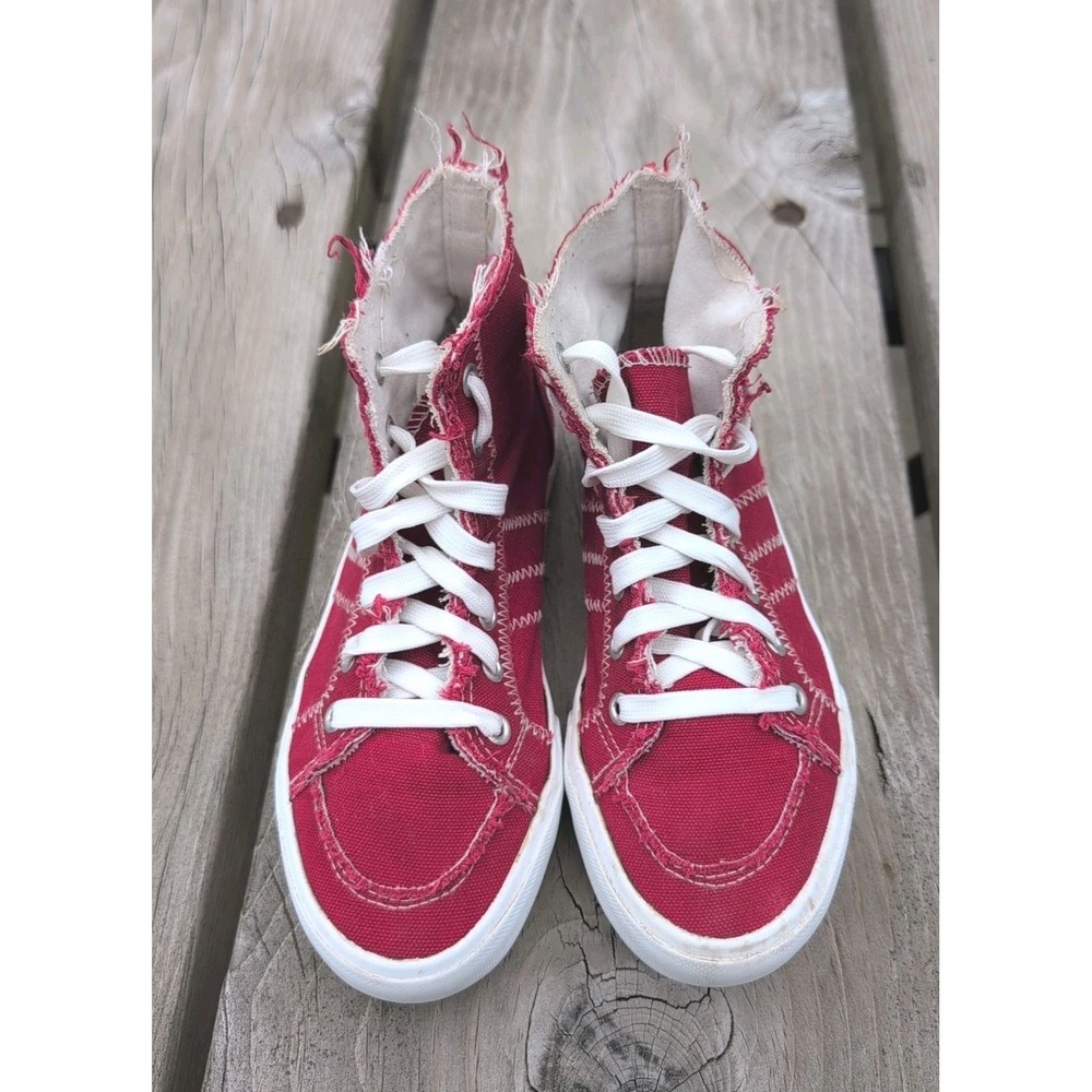 Obtaom Canvas High Top Fashion Sneakers Shoes ~ Women's Size 5 ~ Red ~‎ GUC